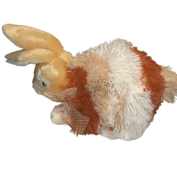 Dan Dee 13" Shaggy Bunny Rabbit Plush Stuffed Animal Ribbon Bow Nursery Baby - Picture 6 of 9